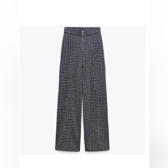ZARA Jacquard Flare Pants - Picture 4 of 10